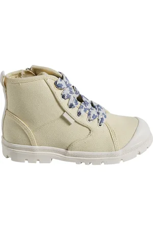 Vertbaudet Hoge stoffen sneakers met gekartelde zool voor meisjes