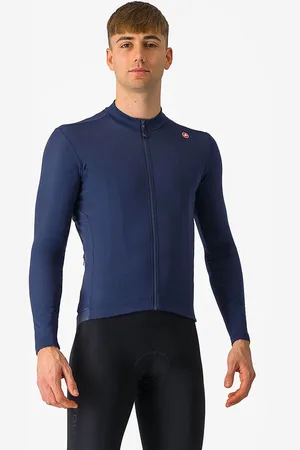 Castelli Espresso Thermal Jersey - Belgian Blue