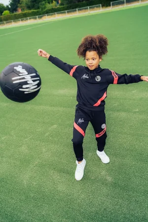 Malelions Junior Sport Pre-match Trackpants Jongens - trainingsbroek - Zwart - Maat 140