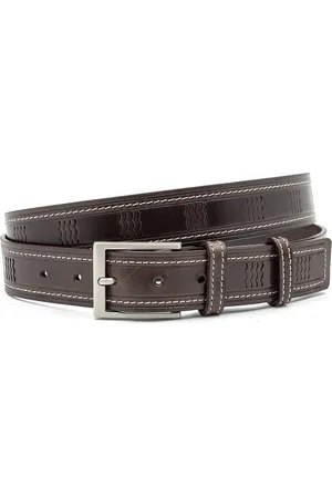 JV Belts Unisex riem met golfpatroon - heren en dames riem - cm breed - - Echt - Taille: 120cm - Totale lengte riem: 135cm
