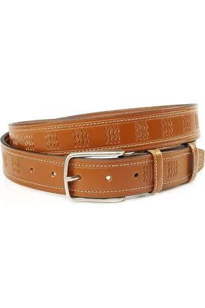 JV Belts Echt leren riem - heren en dames riem - 3.5 cm breed - - Echt Leer - Taille: 120cm - Totale lengte riem: 135cm