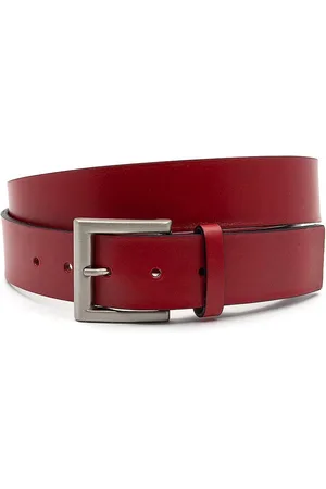JV Belts Jeansriem - heren en dames riem - 4 cm breed - - Echt Leer - Taille: 120cm - Totale lengte riem: 135cm
