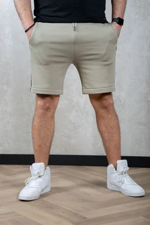 Fred Perry Taped Sweat Short Warm Grey/Brick