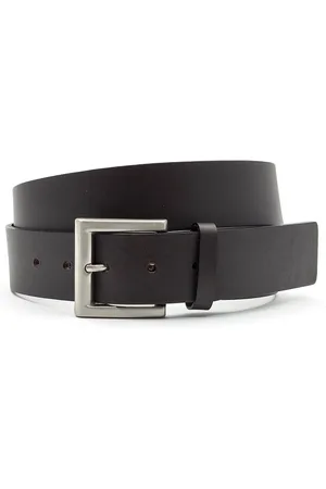 JV Belts Jeansriem - heren en dames riem - 4 cm breed - - Echt Leer - Taille: 120cm - Totale lengte riem: 135cm