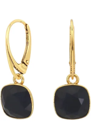 ARLIZI 2324 Oorbellen zwart Swarovski kristal oorhangers - verguld - 3 cm