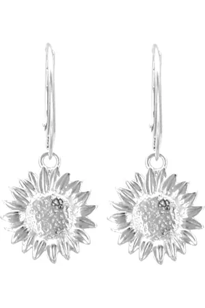 ARLIZI 2319 Oorbellen zonnebloem oorhangers - sterling - 33 mm