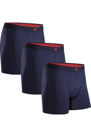 DANISH ENDURANCE Boxershorts Bamboe Viscose Heren Ondergoed - ultiem draagcomfort - 3 pack - Marineblauw - Maat 3XL