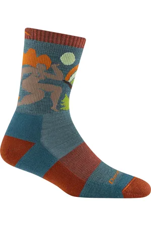 Darn Tough Trailblazer Micro Crew Lightweight with Cushion - Teal - Hikingsokken en wandelsokken van merinowol