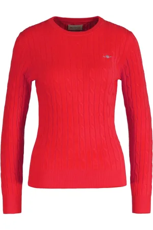 GANT Gebreide trui STRETCH COTTON CABLE C-NECK
