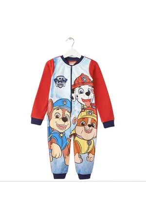 Nickelodeon Paw Patrol Chase - Marshall - Rubble - onesie pyjama - jumpsuit - fleece - maat 128 - 8 jaar