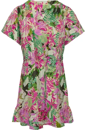 ONLY KOGLINO DRESS 164 Forest Night Tropical Flowers