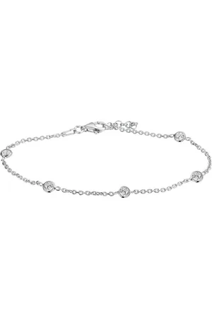 GLAMS Armband zirkonia 1,5 mm 17 + 2 cm - Zilver