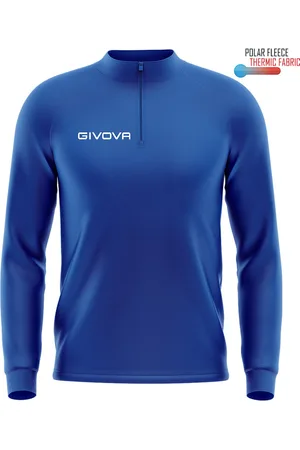 Givova 500 Sweatshirt Met Halve Rits Blauw S Jongen
