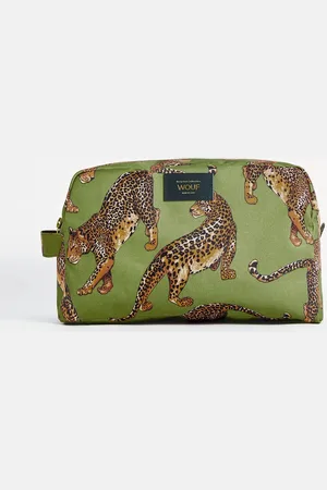 WOUF Toilettas - Olive Leopard - Large