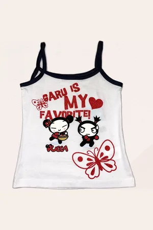 Disney Pucca spaghetti top wit-Maat 140