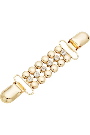 Fako Bijoux® Vestsluiting - Vestclip - Sjaalspeld - Vestklem - Bolletjes - Kristal