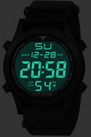 KHS .PLABSD.NB - Polshorloge - Platoon Black Steel Digital - Heren