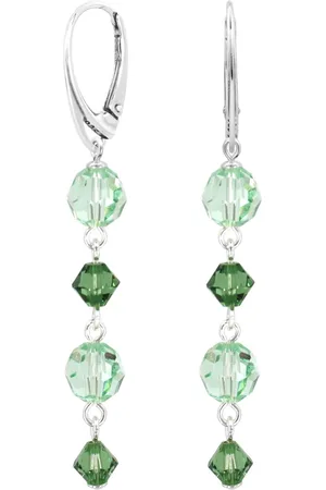 ARLIZI 2367 Oorbellen Swarovski kristal groen - sterling - 6,5 cm