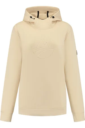 Travelin Maren - Zachte hoodie voor dames - Met steekzakken - Jumper met capuchon - Zand