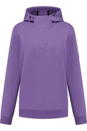 Travelin Maren - Zachte hoodie voor dames - Met steekzakken - Jumper met capuchon - Paars