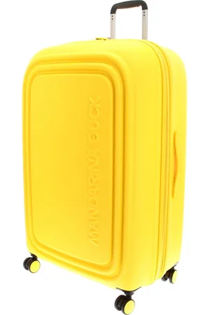 Mandarina Duck Logoduck + Cabin Expandable Trolley Geel 78cm