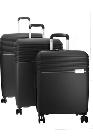 Hedgren Trolley Stripe Nest Set Zwart 75cm