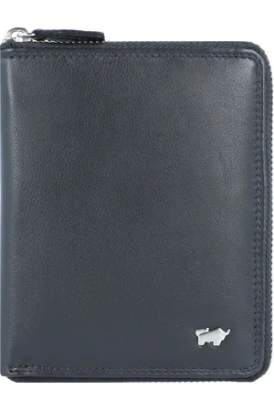 Braun büffel Braun Büffel Leren Portemonnee GOLF Edition High 8 Card Zip Wallet Zwart