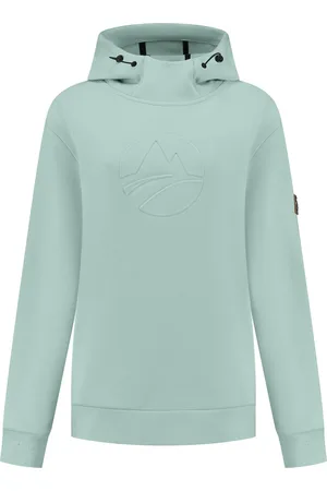 Travelin Maren - Zachte hoodie voor dames - Met steekzakken - Jumper met capuchon - Groen