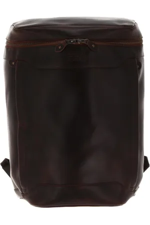 Buckle & Seam Leren Rugzak met laptopvak Siwa Leather Backpack Donkerbruin
