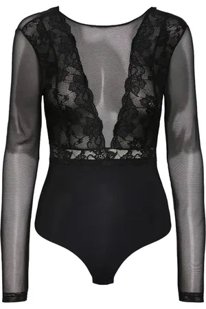 Pieces® Kanten body lange mouw - Sicca Bodystocking