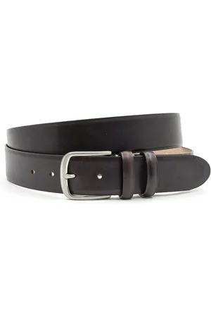 JV Belts Dames riem donker - dames riem - 4 cm breed - - Echt Leer - Taille: 120cm - Totale lengte riem: 135cm