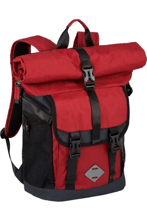 Camel Active Daypack Rugzak met laptopvak Satipo Flap Backpack Rood Grijs