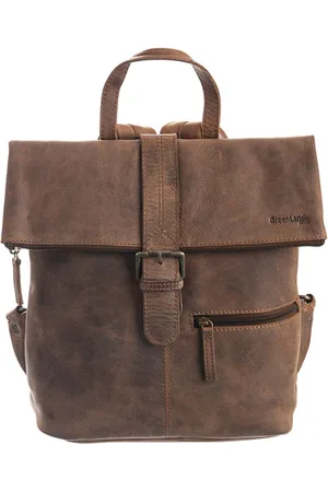 Greenland Leren Vrije tijd rugzak Rugzak Montenegro Backpack A4 Bruine