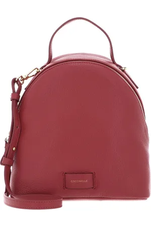 Coccinelle Leren Vrije tijd rugzak Rugzak Voile Backpack Grained Leather Lichtrood