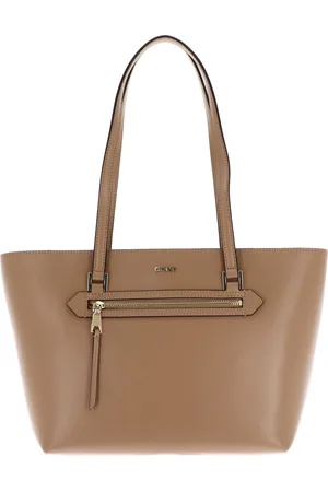 DKNY Leren Schoudertas Bryant Ave Tote Bag Lichtbruin