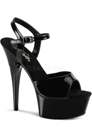 Pleaser EU 44 = US 13 | CAPTIVA-609 | 6 Ankle Strap PF Sandal W/RS On Heel
