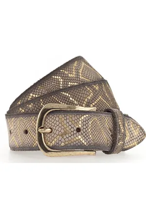 B.belt Riem Sabia Gold Ledergürtel W105 Goudkleurig