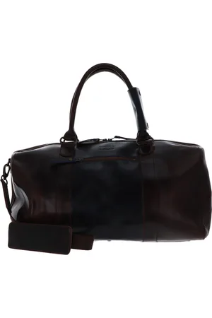 Buckle & Seam Leren Reistas Willow Blu Weekender Donkerbruin