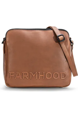 FARMHOOD Leren Schoudertas Nashville Crossbody Bag Bruine