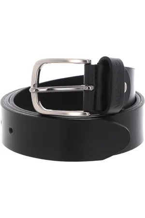 VALENTINO Leren Riem Bairone Leather Belt W95 Zwart