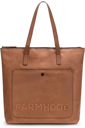 FARMHOOD Leren Schoudertas Nashville Shopper Bruine