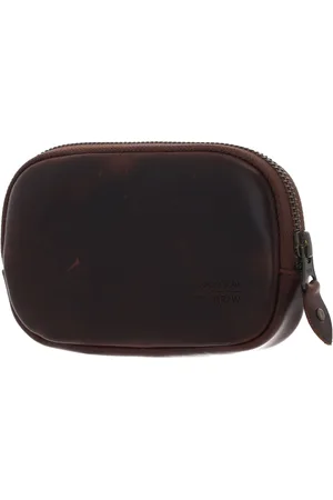 Buckle & Seam Leren Utensil zak Robin Leather Bag Donkerbruin