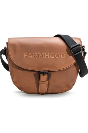 FARMHOOD Leren Schoudertas Nashville Crossbody Bag Bruine