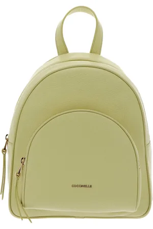Coccinelle Leren Vrije tijd rugzak Rugzak Gleen Handback Grained Leather Lichtgeel