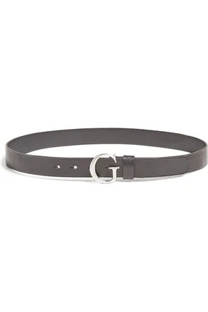 Guess Leren Riem Adjustable Belt W115 Zwart