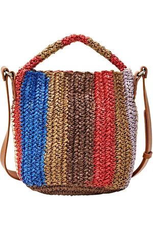 ESPRIT Schoudertas Drew Woven Straw Crossbody Bag Veelkleurig