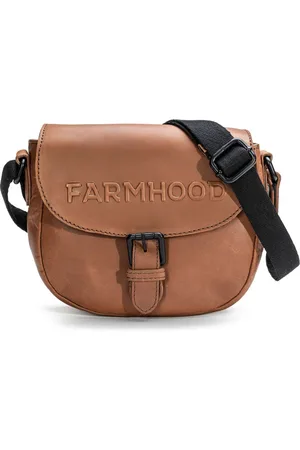 FARMHOOD Leren Schoudertas Nashville Crossbody Bag Bruine