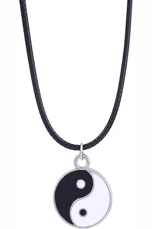 Fashion Favorite Yin Yang Ketting | / Wit | Kunstleder | 40 + 3 cm |
