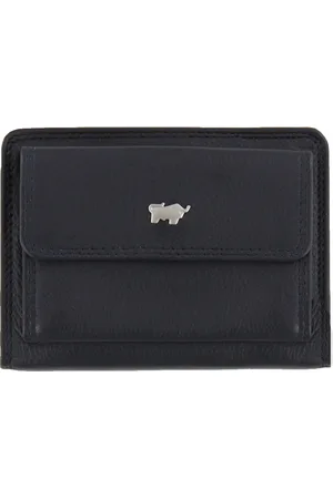Braun büffel Braun Büffel Leren Portemonnee GOLF Edition Horizontal 4 Card Wallet Zwart