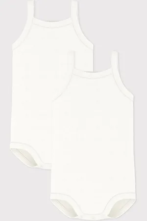 Petit Bateau 2-pack babybody met schouderbandjes voor meisjes Meisjes Rompertje